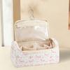 Travel Hair Dryer Bag Quilted Hair Dryer Pouch with Hook Portable Padded Hair Tools Organizer