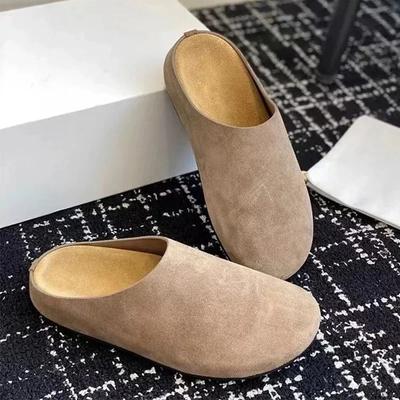 Zapatos Planos de Moda Mules Mujer Ante Slingback Zapatillas Sandalias de Moda Nuevas para Exterior Playa Vestido Diapositivas Casual Cómodas Femeninas Zapatillas