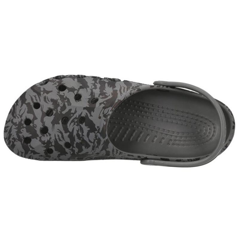 Crocs Classic Clog Lightweight, Comfortable, and Soft Beach Black Sandals Unisex 'Gray White'