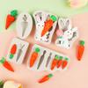 3D Carrot Bunny Silicone Mold Food Grade Chocolate Mold for Fondant Cake Decor & Resin Art Oven Dishwasher Safe Easy Release Candy Mold