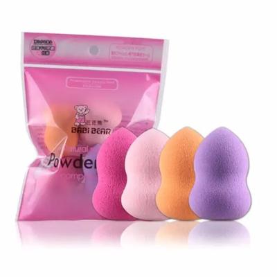 4 pezzi di trucco spugna soffio di polvere asciutto e bagnato combinato bellezza cosmetica palla fondotinta soffio di polvere taglio smussato trucco strumenti spugna