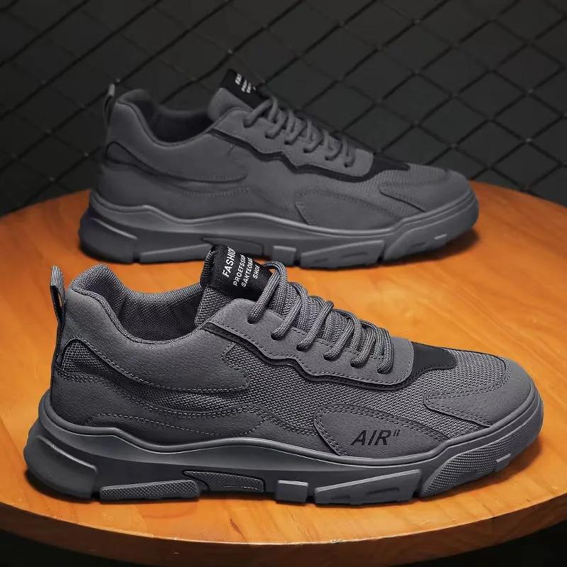 Fashion Men's Shoes Breathable Running Shoes New Platform Mesh Casual Shoes Men Autumn Luxury Lace-up Board Shoe Comfortable Tennis Shoe