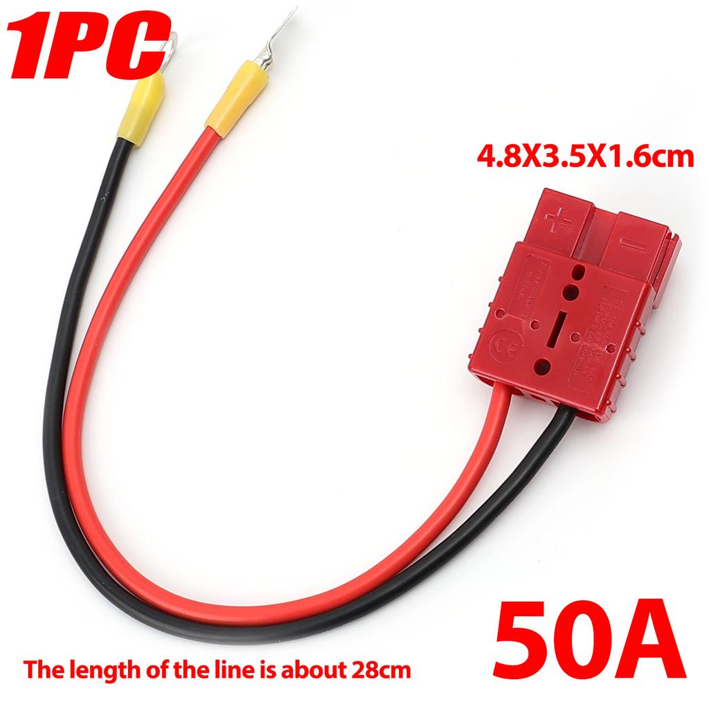 50A Forklift Battery Charging Plug Cable Connector Suitable for Warehouse Forklifts and Large Electric Equipment Car Accessories