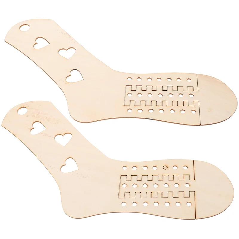 Decade of Wooden Socks for Knitted Sock Models, DIY Tools, Crochet Mold, 2 Pieces