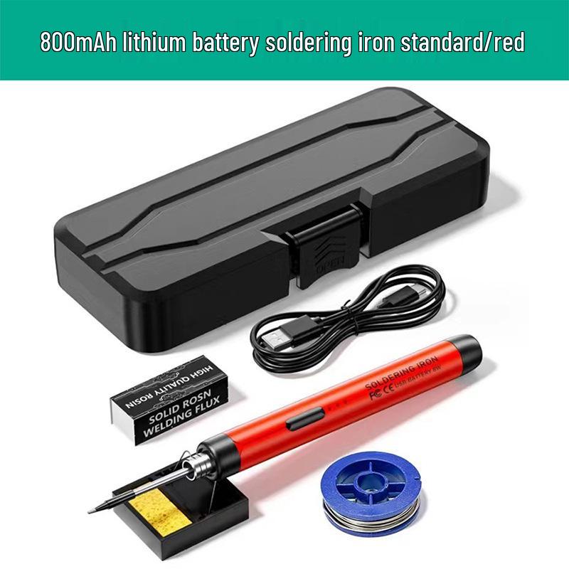 USB Digital Display Portable Soldering Iron Set - 5V 8W, 800mA Rechargeable Lithium Battery