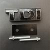 YKPSC1 3D Metal Logo TDI Emblem Car Front Grill Badge Rear Trunk Sticker For VW Golf 4 6 7 MK6 Polo Jetta Passat Accessories