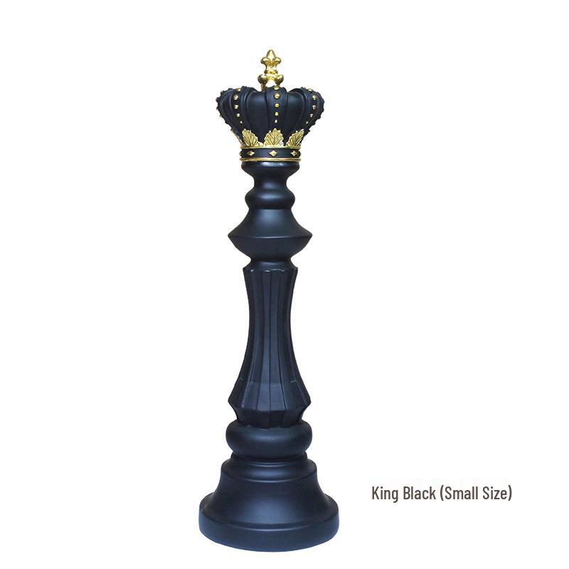 Nordic International Chess Ornament Set - King, Knight, Queen Resin Crafts Collection