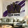 Custom Name Olympique De Marseille Printed Tapestry – Wall Hanging for Bedrooms, Dorms, and Home Decor