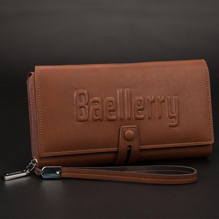 Baellerry Men s Multi-functional European & American Clutch: Long Handheld Wallet with Large Capacity