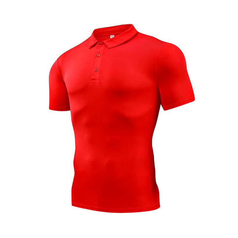 Quick-Drying Sports T-Shirt: Short Sleeve, Casual Polo, Custom Printed for Fitness and Corporate Culture.