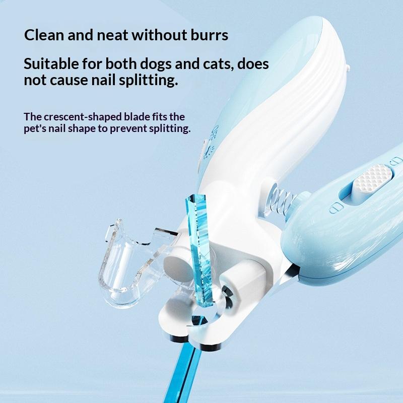 Professional Pet Nail Clippers With Led Light For Cats And Dogs Labor-Saving Nail Trimmer And Paw Grooming Scissors
