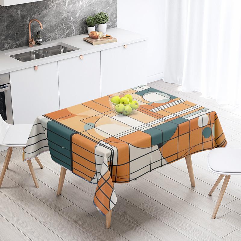 Abstract Geometrisch Tafelkleed Waterdicht Vlekbestendig Feestdecoratie Restaurant Cafe Eettafel Tafelkleden 180x145cm