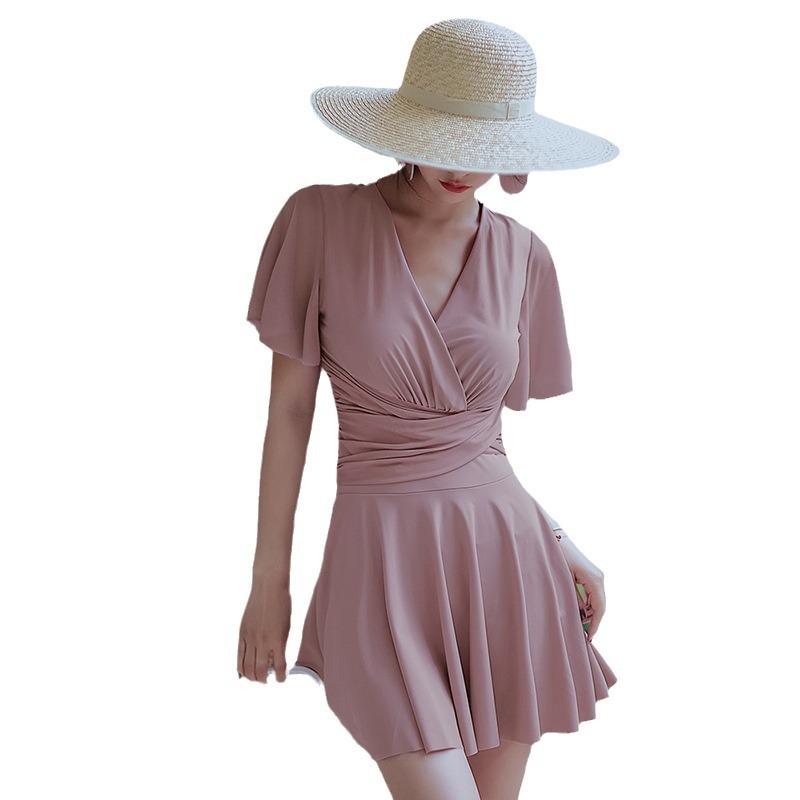 2024 Women's High-End One-Piece Skirt Swimsuit for Summer - Supportive, Tummy Control, Flattering, and Modest Design