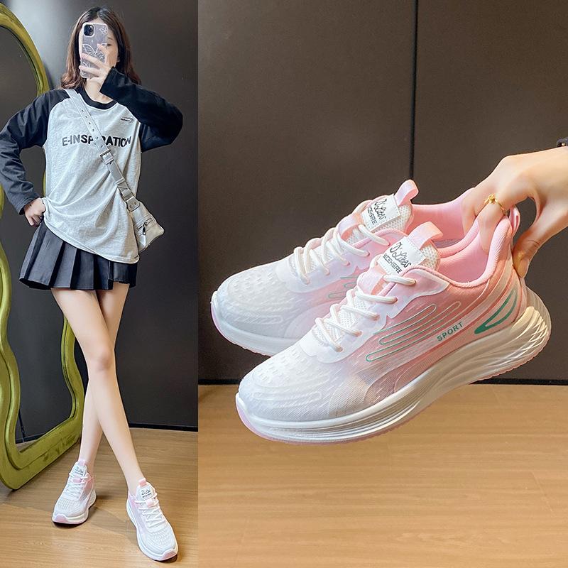 Ins Korean Version of the New Sports Shoes for Women, Spring Student Sports Running Shoes, Casual Shoes, the Thick Sole Increases