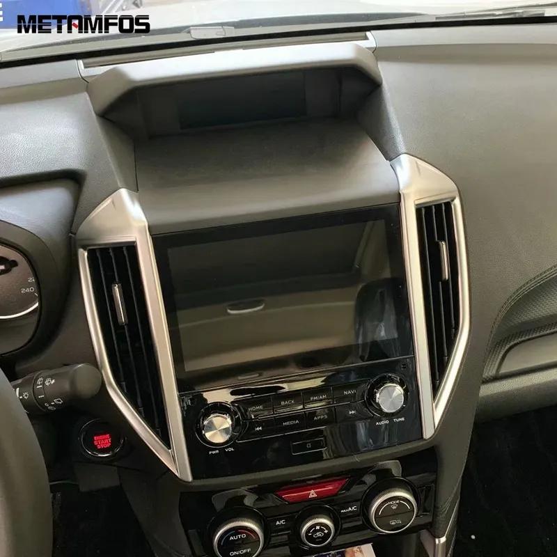 Car Accessories For Subaru Forester SK      Carbon Fiber Center Console Air Condition Vent Outlet Cover Trim