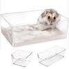 Transparent Hamstersauna: Litet husdjursbadkar med deodoriserande, rengörande funktioner & externt sandbad.