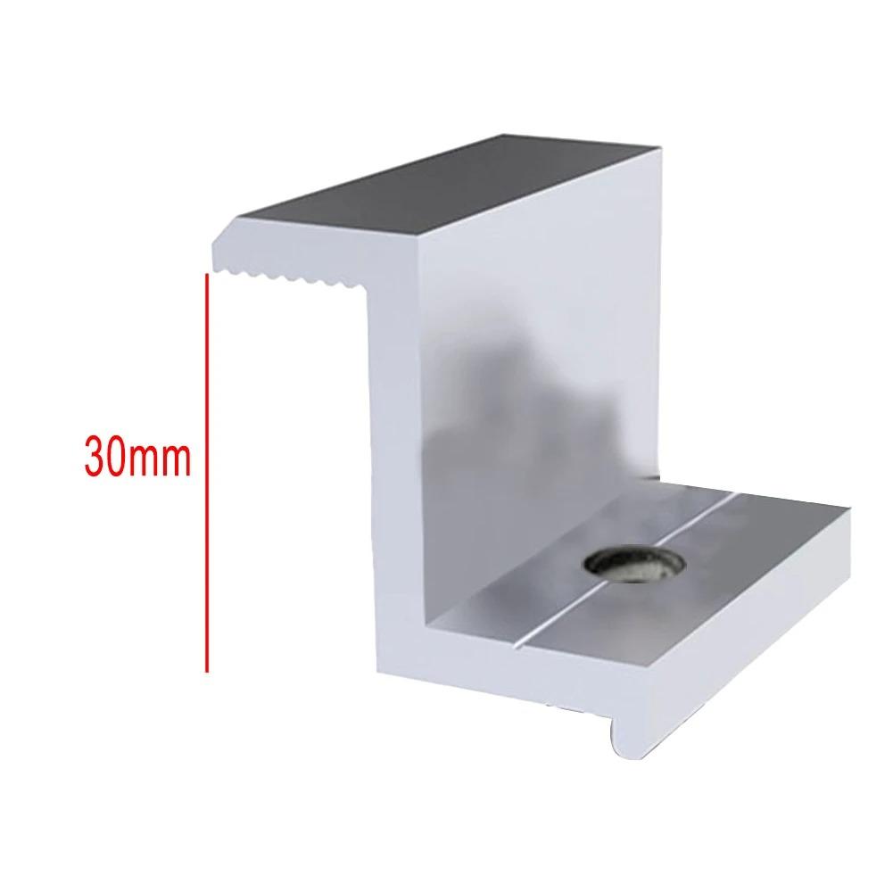 10 Pcs Aluminum Alloy Solar Photovoltaic Brackets Clamps For Solar Modules Panel Racking Mounts PV End Accessories