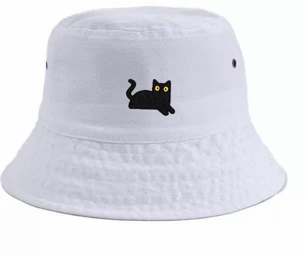 1pc Summer Cat Bucket Hat for Men Women Lightweight Travel Beach Fisherman Hat Outdoor Sports Pull Up Bob Panama Sun Hats