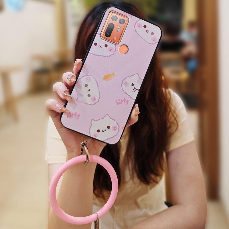 

Youth Cartoon Phone Case For HTC Desire 20 Plus/D20+ Soft Case Dirt-resistant Cute Personality Bracelet Solid Color Ring HTC Desire 20 Plus/D20+