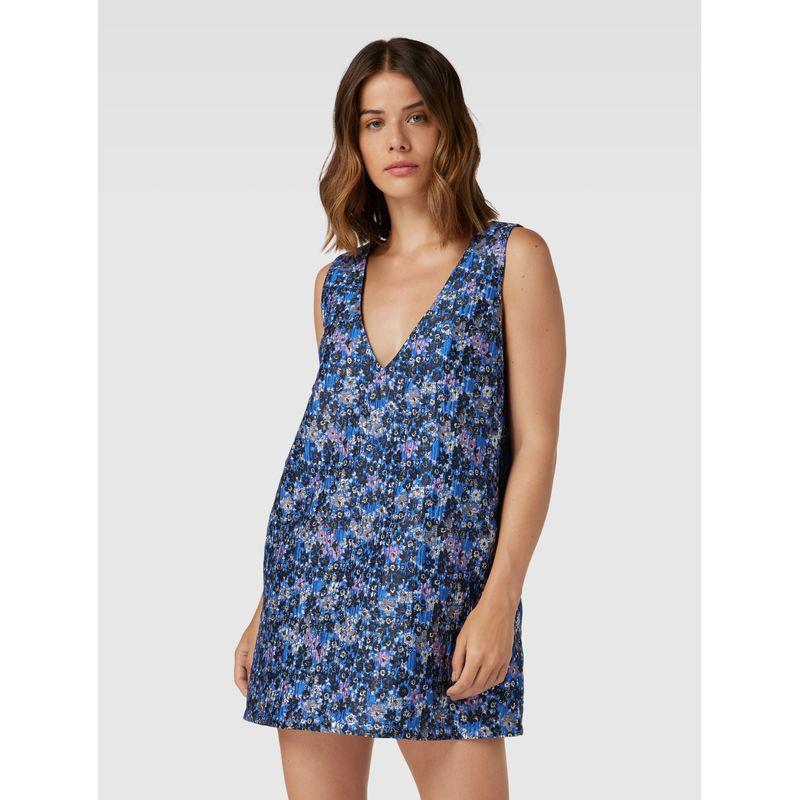 

Yanzi Export Чистый Оригинальный Серебряный Жаккардовый Тканевый Жилет Платье А-силуэта с V-образным вырезом в китайском стиле Blue Jacquard Sundress 38 yards = m