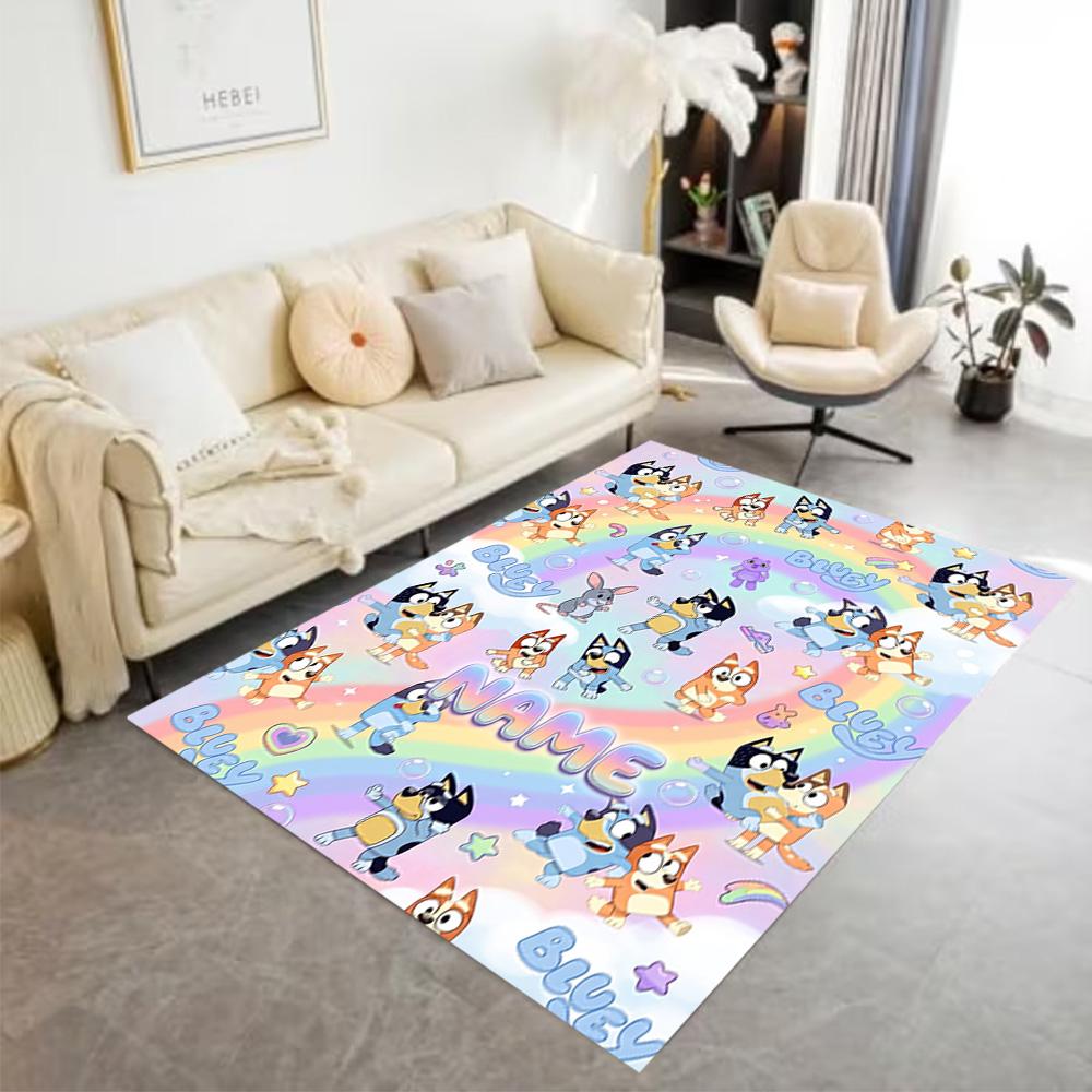 Rainbow Friends Customizable Name Floor Rug Office Rug Design for Game Room Foyer Dormitory Study room Anti-slip Rug Decorate Offices