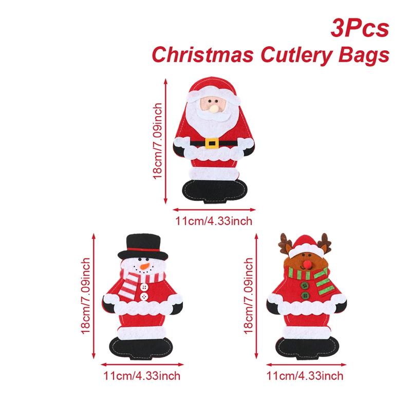 

Christmas Cutlery Holders Christmas Party Decoration 2025 Xmas Santa Claus Cutlery Holders Navidad Natal New Year Gift 2026