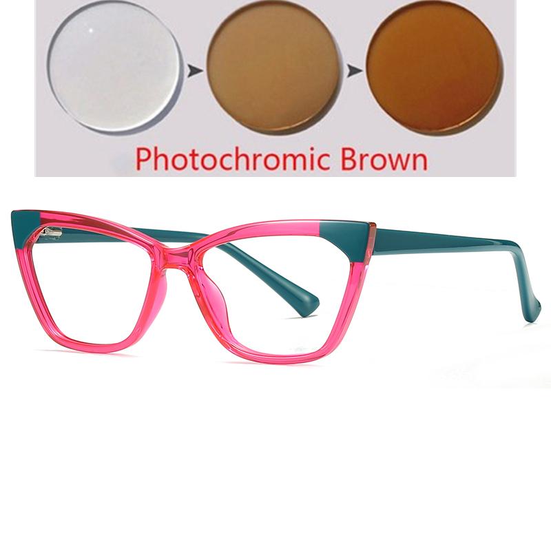 Spring Hinge Blue Light Blocker Cat Eye Presbyopic Glasses Women Fashion  Farsighted Eyeglasses Magnifier +0.25 +0.5 To +6.0