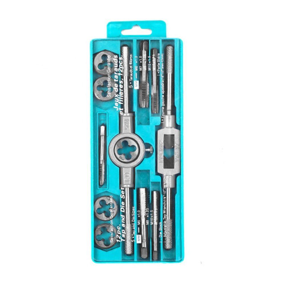 12/20Pcs Multifunction Tap and Die Set Straight Taper Hand Tapping Tools  Thread Repair