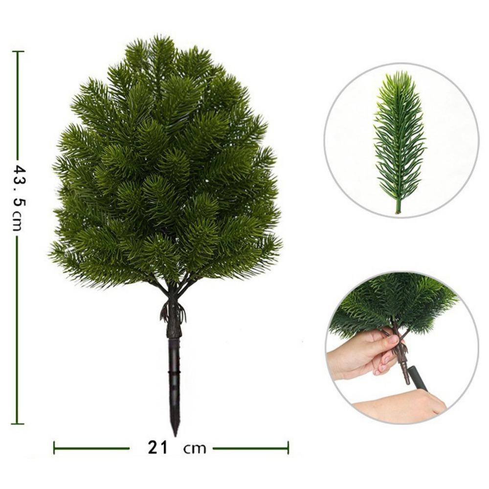 Red Berries Mini Christmas Tree Green Realistic Pine Needle Branches  Garden Decor
