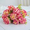 3D 10 Heads Artificial Hydrangea Fake Plants Flowers Arrangement Fake Flower Plastic Silk Flowers Party Decor