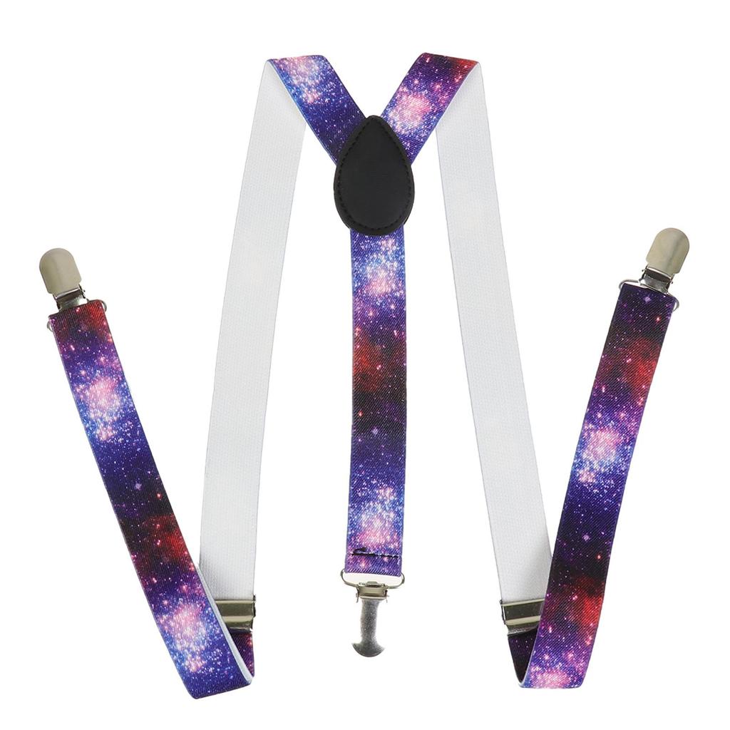 Unisex Y Back Suspenders 3 Clips Adjustable Elastic Braces