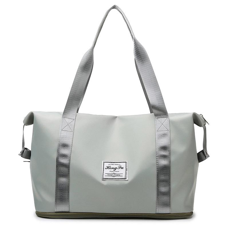 Large capacity short-distance travel bag women's shoulder expansion layer wet and dry separation yoga sports fitness bag labor bag