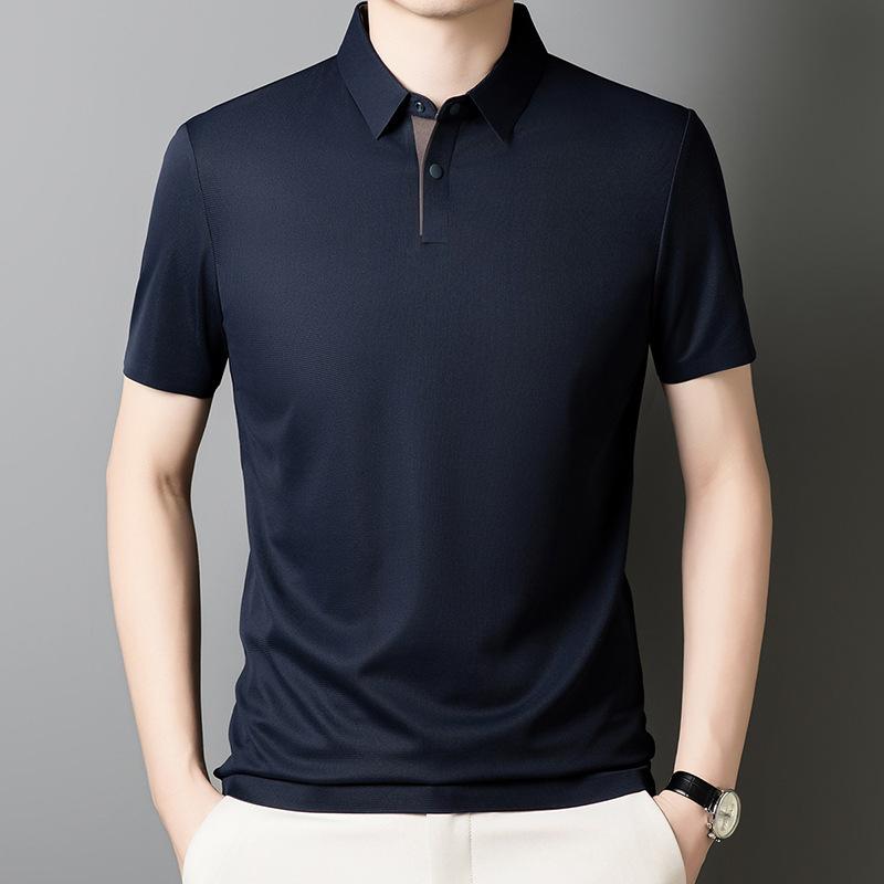 

Summer Men s Short-sleeved POLO Shirt Lapel Collar T-shirt Men s Casual Versatile Dad Clothes M