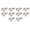 10PCS 23mm Nylon Pulley Stainless Steel Bracket Hanging Wheel Roller for Sliding Door Window White