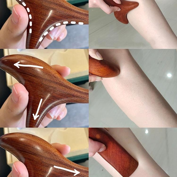 Wooden Reflexology Tools Triangle Gua Sha Board Body Massager Foot Scraping Board Massage Stick Head Neck Hand Waist Calf Leg