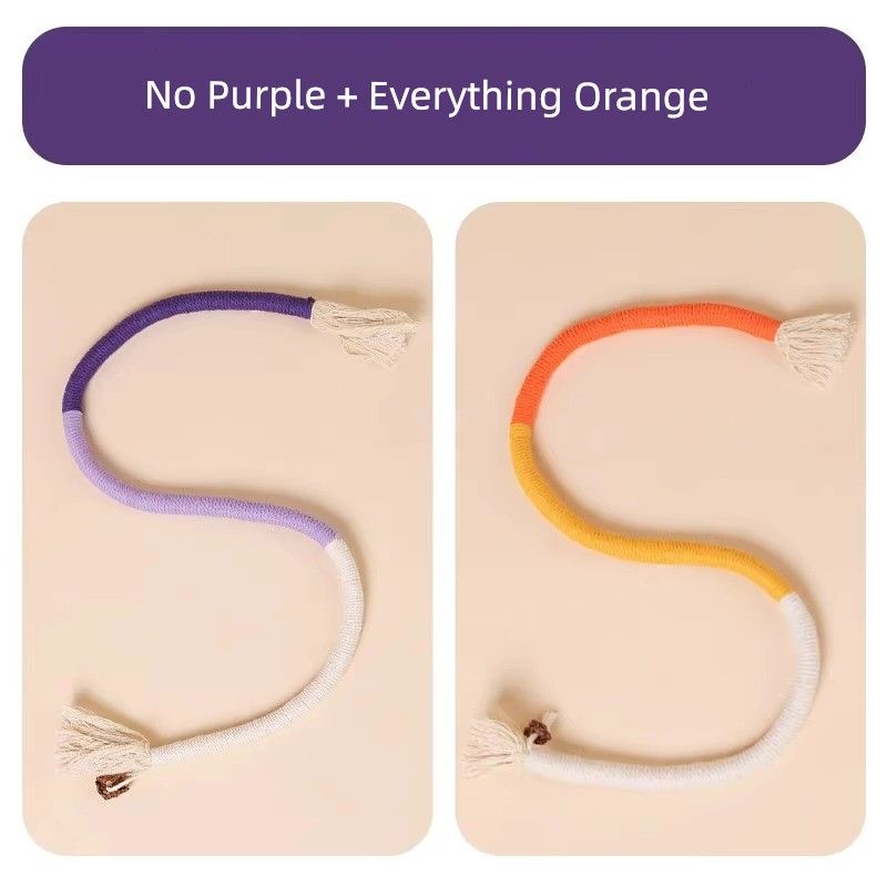 

Игрушка для кошки Веревка для грызения Саморазвлечение Снятие скуки Удобный гаджет Чистка моляров Дразнилка для кошки Устойчивая к укусам Котенок Котята Товары для домашних животных No Purple + Everything Orange