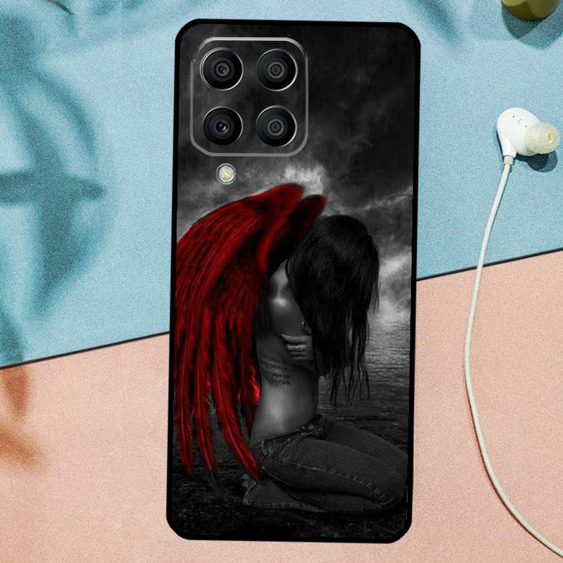 Angel Wings Painting For Samsung Galaxy M33 M35 M55 M15 M12 M13 M14 M34 M54 M53 M21 M31 M11 M32 M52 M06 M16 Case