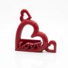 Creative Heart Shaped 3D Printed Photo Stand Non-toxic Desktop Ornament Red Pink for Study Room Decor Gift for Students