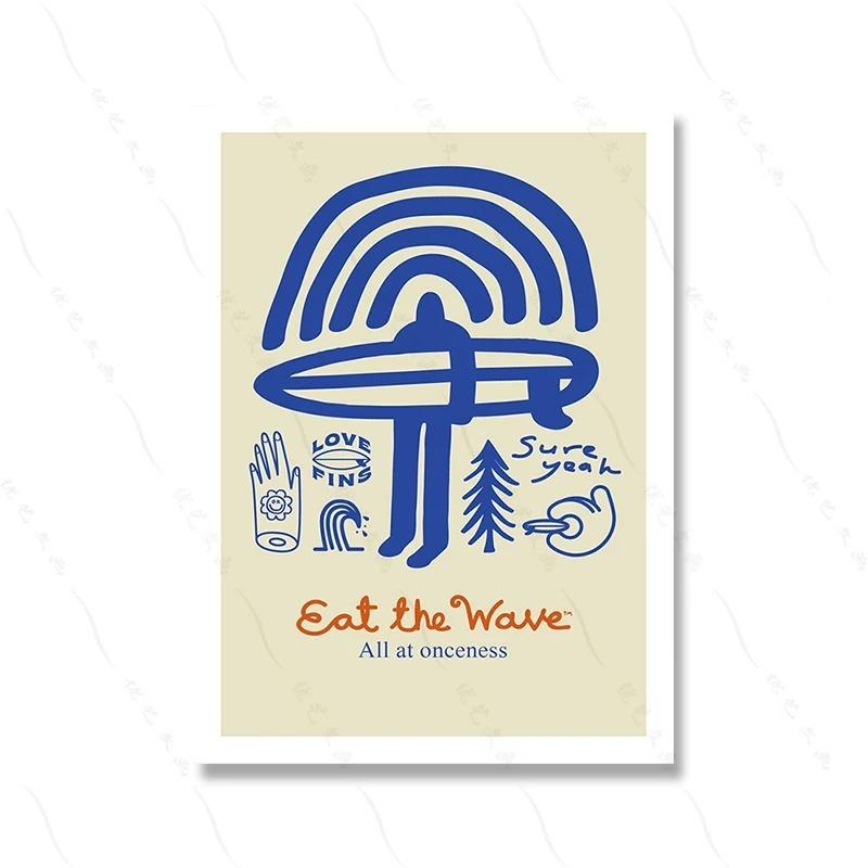 

Винтажные Пляжные Абстрактные Постеры Принты Триповый Коллаж Серфинг Настенное Искусство Холст Живопись Картинка Серф Фургон Для Декора Спальни 20x30cm no frame