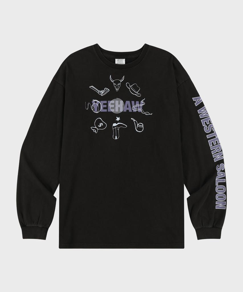 THEVINYLHOUSE Western Saloon Ls Tee Black