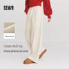 Semir Women's Spring Pleated Elastic Waist Wide-Leg Casual Pants