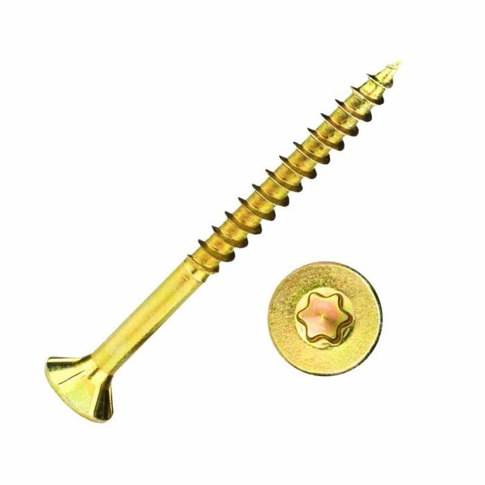 Vis à Bois Agglo 6,0 x 40 mm, 500 Pièces, Tête Fraisée, Torx