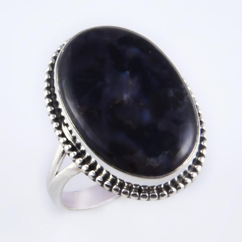Natural Gabbro Stone Gemstone Handmade 925 Sterling Silver Jewelry Ring S.9 y5U31