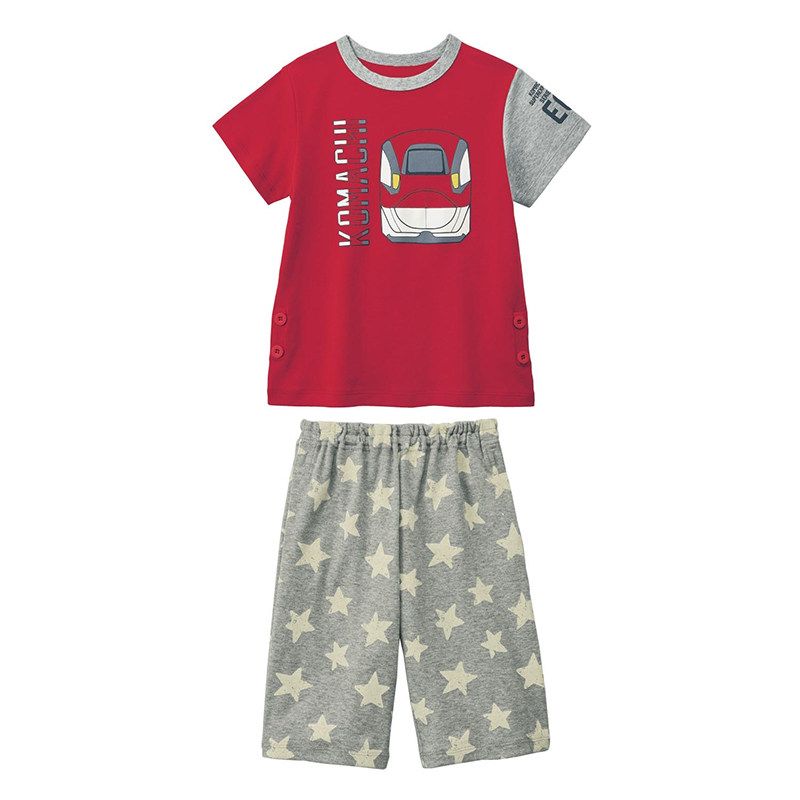 Summer Boys' Home Wear Suit Pure Cotton Kids Thin Short-Sleeved Shorts Two-piece Set Air Conditioning Clothes Motor Car 90-150