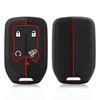 Silikon-Autoschlüsselabdeckung, Schlüsselanhänger für Chevrolet Suburban Silverado GMC Terrain Yukon Tahoe Sierra Smart Autozubehör Schlüsselanhänger