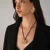 Screw Pendant Collar Necklace Elegant Screw Pendant Necklace Essential Ear Studs