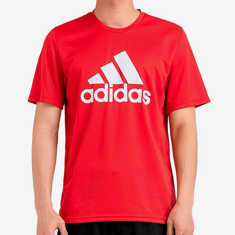 Adidas Casual Sports Crew Neck Short Sleeve T-Shirt Men Tops Red FT9736