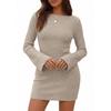 Women's Fashion Long Sleeve Slim Fit Knit Dress
