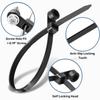100-1000PCS Screw Hole Cable Ties Heavy Duty Adjustable Self-locking Nylon Cable Ties DIY Office Cables Wire Fasten Organizer