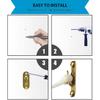 Curtain Rod Bracket,Curtain Rod Holder with Screw Pack (for 5/16"Curtain Rod), 4PCS,Gold